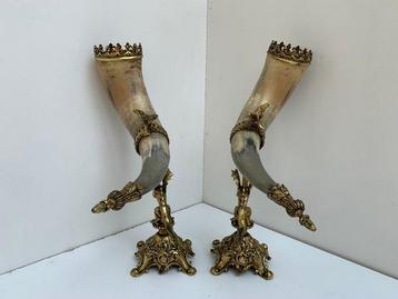 Sculpture, Hoorn des Overvloeds - 43 cm - Bronze, Corne