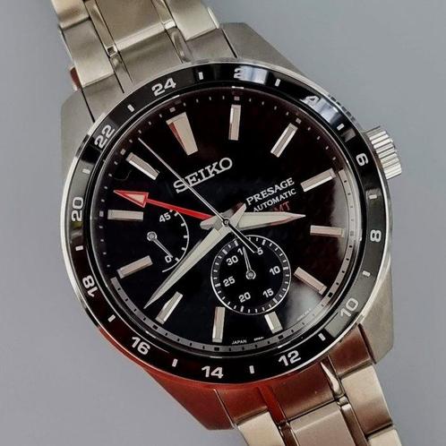 Seiko - Presage Sharp Edged GMT - SPB221J1 - Homme - 2020 et, Handtassen en Accessoires, Horloges | Heren