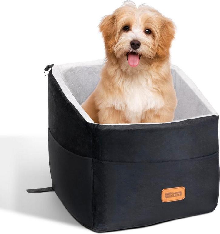 Hondenmand auto - Autostoel hond - 50x50x40cm - Zwart - Nobl, Dieren en Toebehoren, Hondenhokken, Nieuw, Verzenden