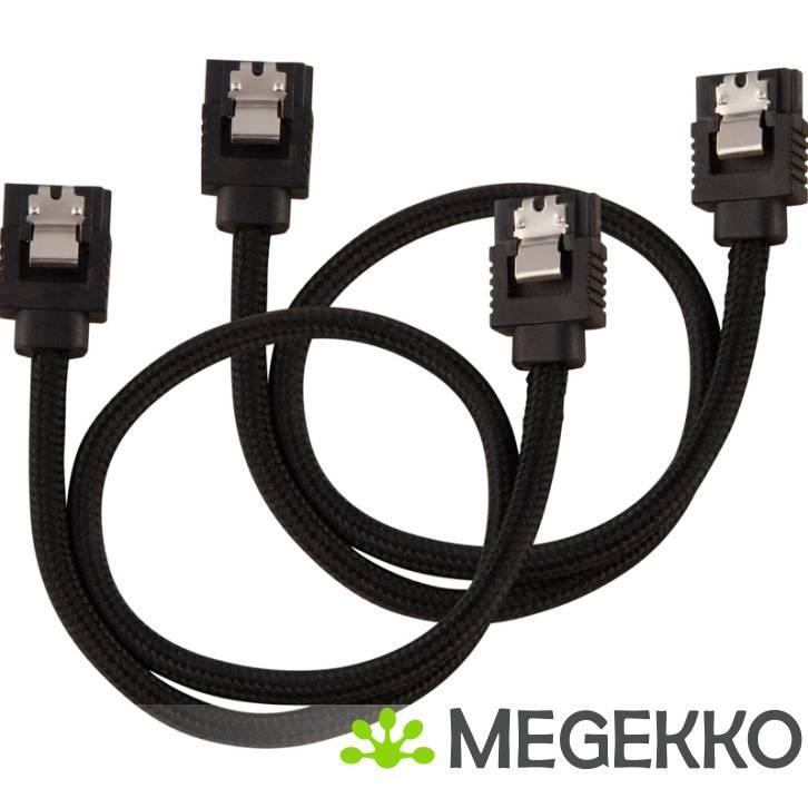 Corsair CC-8900248 SATA-kabel 2 stuks 0,3m Zwart, Computers en Software, Overige Computers en Software, Nieuw, Verzenden
