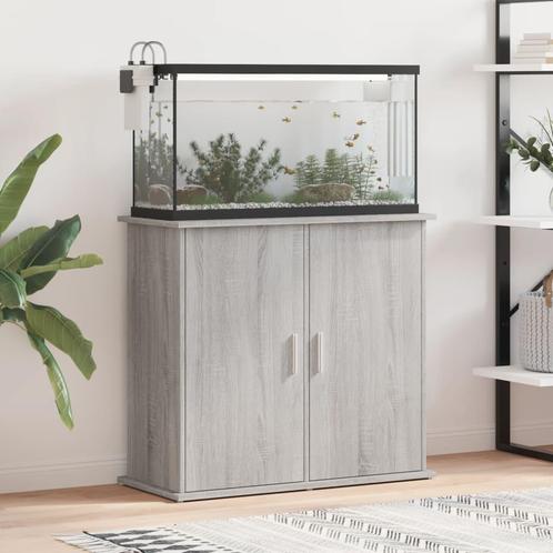 vidaXL Aquariumstandaard 81x36x73 cm bewerkt hout grijs, Dieren en Toebehoren, Vissen | Aquaria en Toebehoren, Nieuw, Verzenden