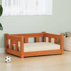 vidaXL Hondenbed Wasbruin 65,5 x 50 x 28 cm Massief, Dieren en Toebehoren, Honden-accessoires, Verzenden, Nieuw