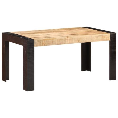 vidaXL Eettafel 160x80x76 cm massief mangohout, Huis en Inrichting, Tafels | Eettafels, Nieuw, Verzenden