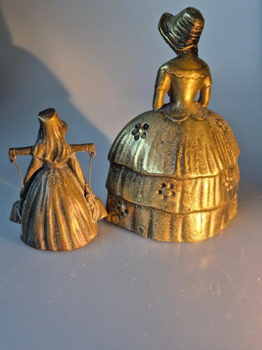Sonnette dappel (2) - Europe - bronze jaune, Antiquités & Art, Curiosités & Brocante