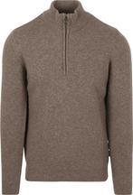 Barbour Half Zip Trui Wol Taupe maat Maat 52/54 (L) Heren, Maat 52/54 (L), Barbour, Bruin, Verzenden