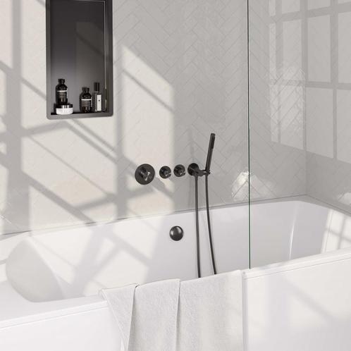 Inbouwthermostaat set Brauer Gunmetal Edition Incl Badafvoer, Doe-het-zelf en Bouw, Sanitair, Kraan, Nieuw, Ophalen of Verzenden