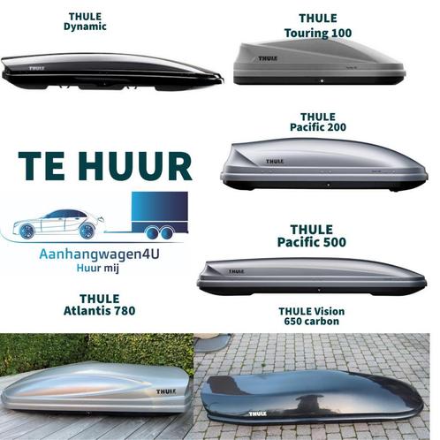 Te Huur - THULE Dakkoffers diverse modellen, Autos : Divers, Coffres de toit, Enlèvement
