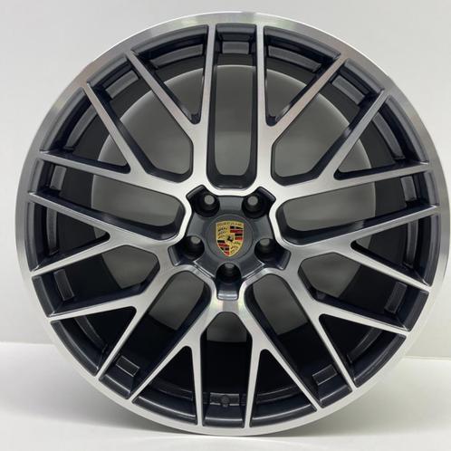 Porsche Macan ORIGINELE 21 RS Spyder met zomerbanden (N0), Auto-onderdelen, Banden en Velgen, 21 inch, Zomerbanden, 295 mm, Personenwagen