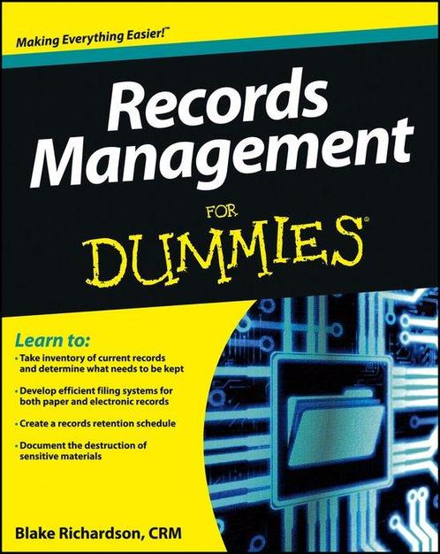 Records Management For Dummies 9781118388082, Boeken, Overige Boeken, Gelezen, Verzenden