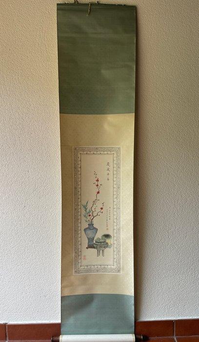 Oude Chinese papieren vaas schilderij 20e eeuw, Antiek en Kunst, Antiek | Overige Antiek