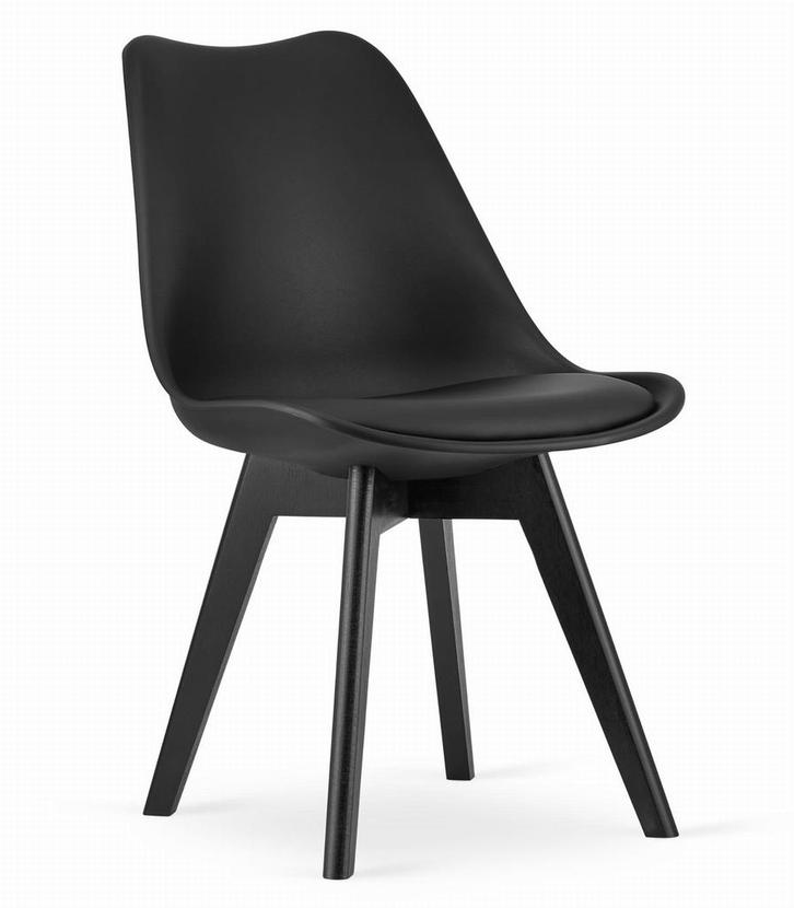 MARK Stoel Zwart - Zwarte Poten (4x) | Retour Deal | -67%, Huis en Inrichting, Stoelen, Zwart, Vier, Nieuw, Verzenden