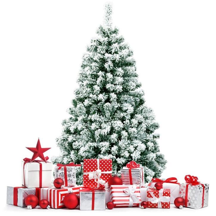 2dekans | Coast 135 cm Hoge Kerstboom Besneeuwd Met Metalen, Diversen, Kerst, Ophalen of Verzenden