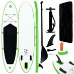 vidaXL Stand-up paddleboard opblaasbaar groen en wit, Verzenden