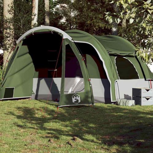 vidaXL Gezinstent 6-persoons waterdicht groen, Caravans en Kamperen, Tenten, Nieuw, Verzenden