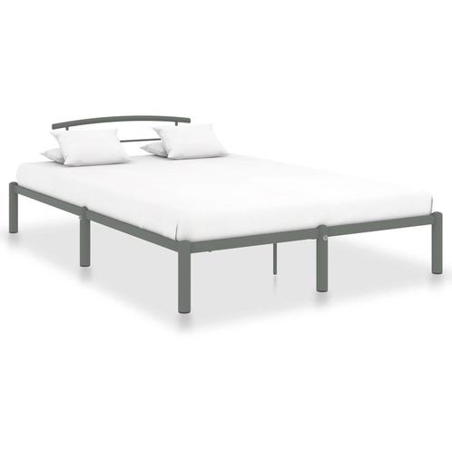 vidaXL Cadre de lit sans matelas gris métal 120x200 cm, Maison & Meubles, Chambre à coucher | Lits, Neuf, Envoi