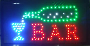 Bar drank cafe LED bord lamp verlichting lichtbak reclamebor, Verzenden