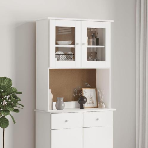 vidaXL Opzetkast ALTA 77x30x92 cm massief grenenhout wit, Huis en Inrichting, Kasten | Dressoirs, Nieuw, Verzenden