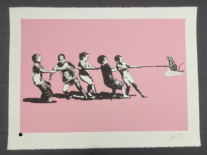 Blek Le Rat (1951) - Children pulling Rope pink, Antiek en Kunst, Kunst | Designobjecten