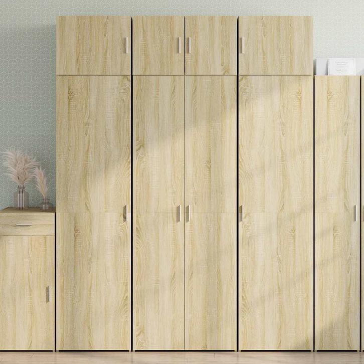 vidaXL Opbergkast 70x42,5x225 cm bewerkt hout sonoma, Huis en Inrichting, Kasten | Dressoirs, Nieuw, Verzenden