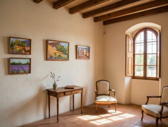 École française (XX) - Le vieux Mas, Antiek en Kunst, Kunst | Schilderijen | Klassiek