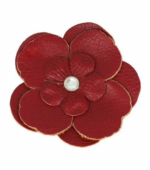Haarspeld Duckklem & Broche 6cm – Lederlook Bloemvorm –, Handtassen en Accessoires, Uiterlijk | Haarverzorging