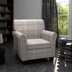 vidaXL Fauteuil met kussen stof crème, Huis en Inrichting, Fauteuils, Verzenden, Nieuw