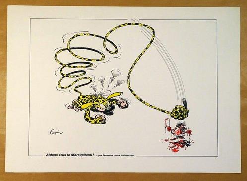 Franquin, André - 1 Offset Print - Marsupilami - Aidons tous, Boeken, Strips | Comics