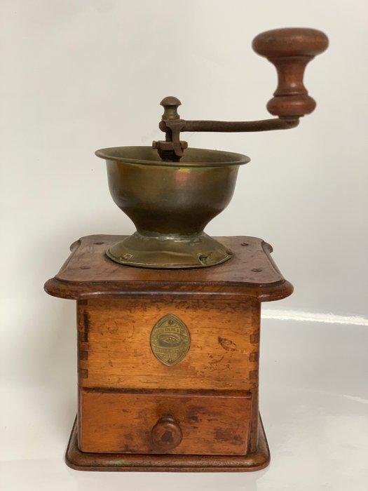 Koffiemolen - Hout, Messing - Goldenberg&Cie, Antiek en Kunst, Curiosa en Brocante