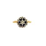 Zonder Minimumprijs - 1970s sapphire and diamond floral, Bijoux, Sacs & Beauté, Bijoux anciens