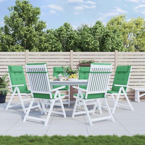 vidaXL Stoelkussens 6 st hoge rug oxford stof groen, Huis en Inrichting, Woonaccessoires | Kussens, Nieuw, Verzenden