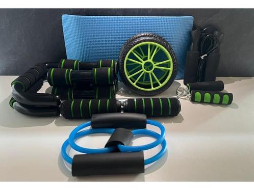 Veiling - 7-delige fitness Set groen voor spier groei en vet, Sport en Fitness, Fitnessmaterialen