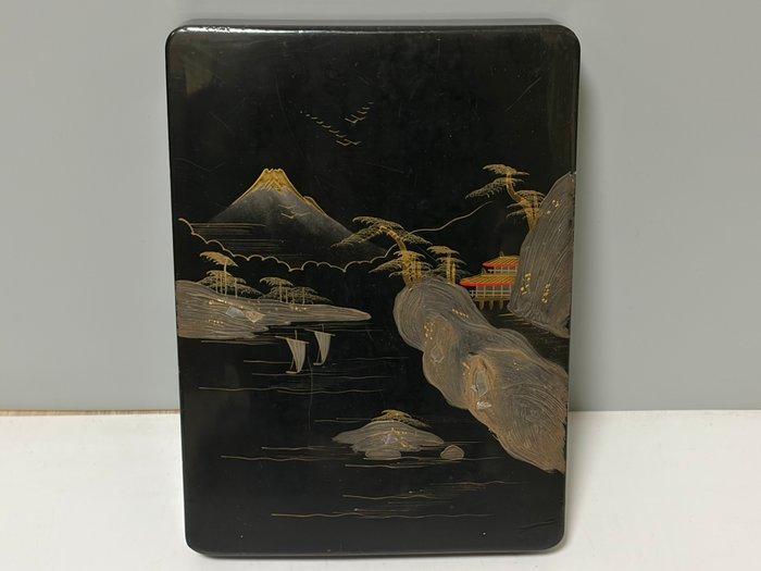 Doos - Verfijnde houten Suzuribako ontworpen met prachtige, Antiek en Kunst, Antiek | Overige Antiek