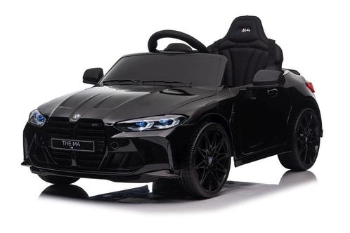 BMW M4, 12 volt elektrische kinderauto, Leder zitje, Rubbere, Kinderen en Baby's, Speelgoed | Buiten | Accuvoertuigen, Ophalen of Verzenden