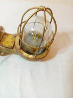 Lamp (2) - Maritiem kooi licht en schakelaar - Brons glasbol, Antiek en Kunst