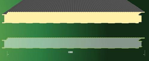 Geïsoleerde wandpanelen 100mm (verborgen bevestiging), Doe-het-zelf en Bouw, Dakpannen en Dakbedekking, Ophalen of Verzenden