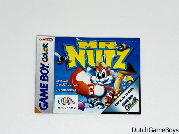 Gameboy Color - Mr. Nutz - FAH - Manual, Games en Spelcomputers, Games | Nintendo Game Boy, Gebruikt, Verzenden
