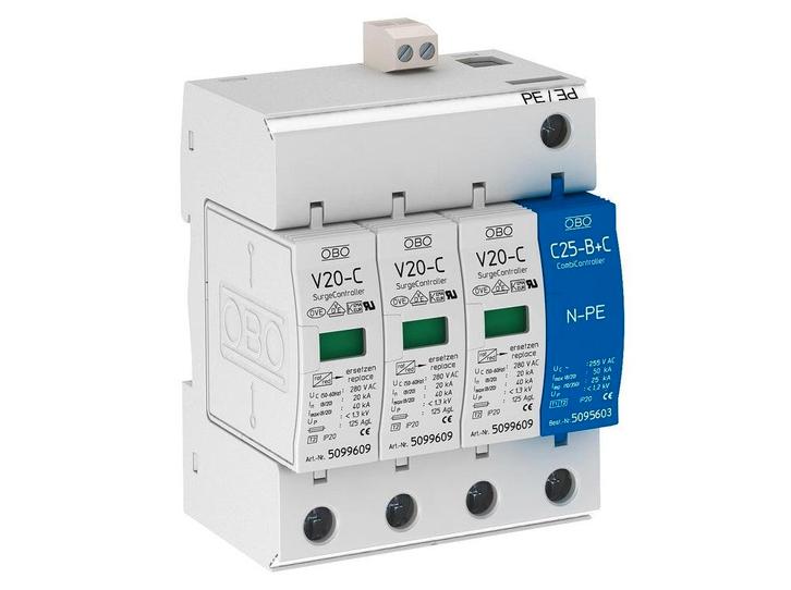 OBO V20 Overspanningsbeveiliging - 5094765, Doe-het-zelf en Bouw, Elektriciteit en Kabels, Verzenden