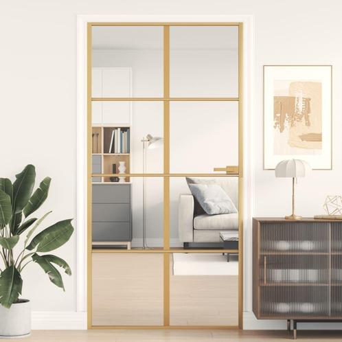 vidaXL Binnendeur smal 102,5x201,5 cm gehard glas en, Doe-het-zelf en Bouw, Deuren en Vliegenramen, Nieuw, Verzenden