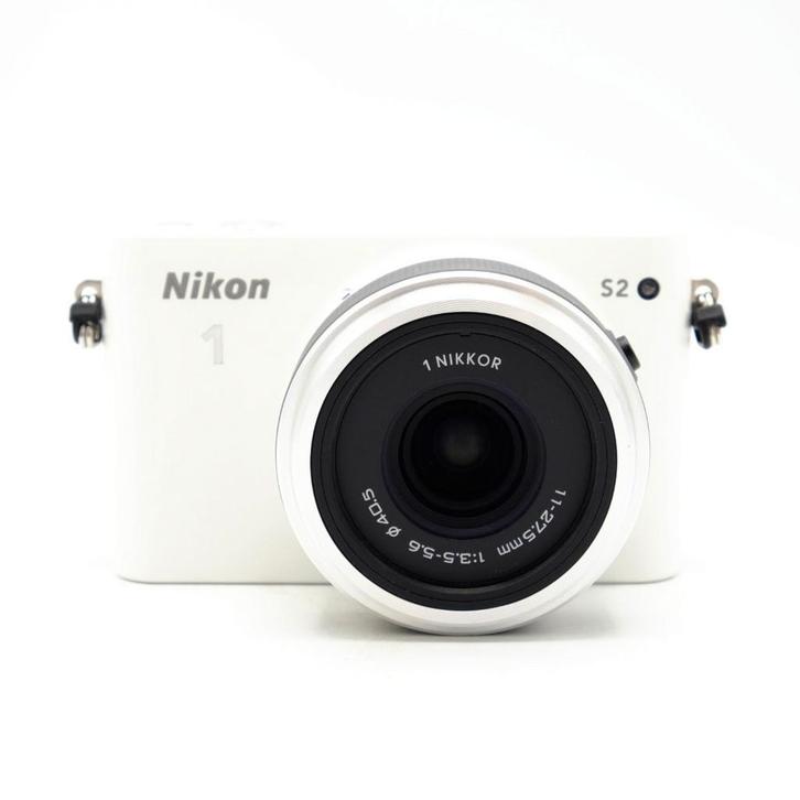 Nikon 1 S2 + 11-27,5mm Wit (Occ), Audio, Tv en Foto, Videocamera's Digitaal, Zo goed als nieuw, Ophalen of Verzenden
