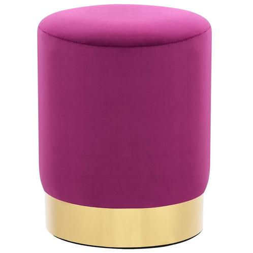 vidaXL Kruk fluweel paars en goudkleurig, Huis en Inrichting, Stoelen, Nieuw, Verzenden