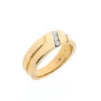 Gouden ring met diamanten | 0,15 ct. (fantasie ring), Handtassen en Accessoires, Ringen, Gebruikt, Overige kleuren, Ophalen of Verzenden
