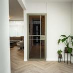 Stalen Binnendeur 6 Vlaks Olijfgroen Rook glas Met slot, Doe-het-zelf en Bouw, Deuren en Vliegenramen, Minder dan 80 cm, Binnendeur