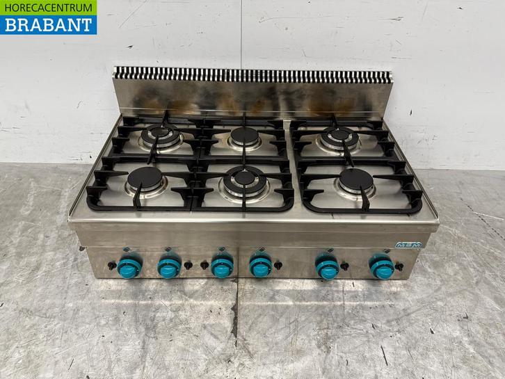 RVS MBM 6 Pits Opzet Fornuis 100 cm GAS Horeca, Zakelijke goederen, Horeca | Keukenapparatuur, Ophalen of Verzenden