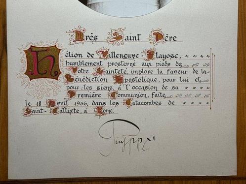 Pope Pius XI, formerly Achille Ratti (1857-1939) - Autograph, Verzamelen, Film en Tv