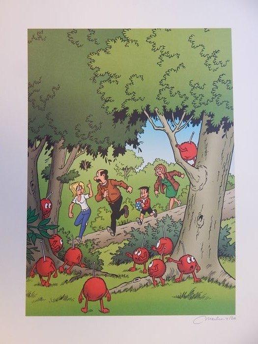 Merho - 1 Offset Print - De Kiekeboes - De Wollebollen -, Boeken, Stripverhalen