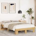 vidaXL Bedframe zonder matras 120x200 cm massief hout eiken, Huis en Inrichting, Slaapkamer | Bedden, Verzenden, Nieuw