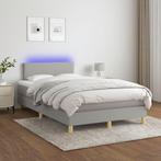 vidaXL Boxspring met matras en LED stof lichtgrijs 120x200, Huis en Inrichting, Verzenden, Nieuw