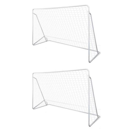 vidaXL Voetbalgoals 2 st 240x90x150 cm staal, Sport en Fitness, Voetbal, Nieuw, Verzenden