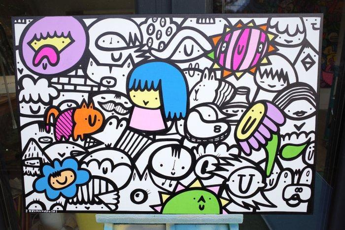 Kev Munday - Sitting Above, Antiek en Kunst, Kunst | Schilderijen | Modern