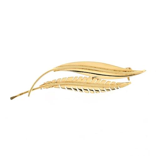 Gouden veer broche | Vintage (gouden broche, geelgoud), Bijoux, Sacs & Beauté, Broches, Enlèvement ou Envoi